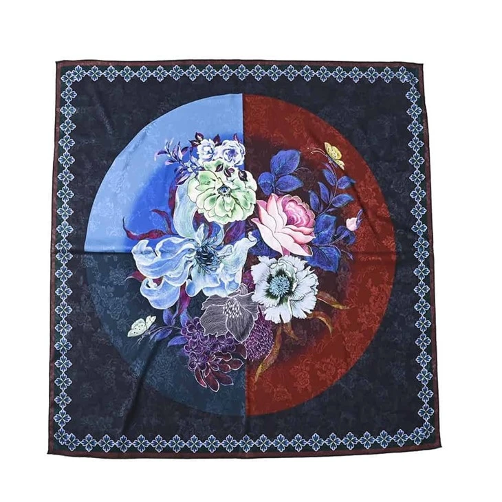Flower Babushka Scarf