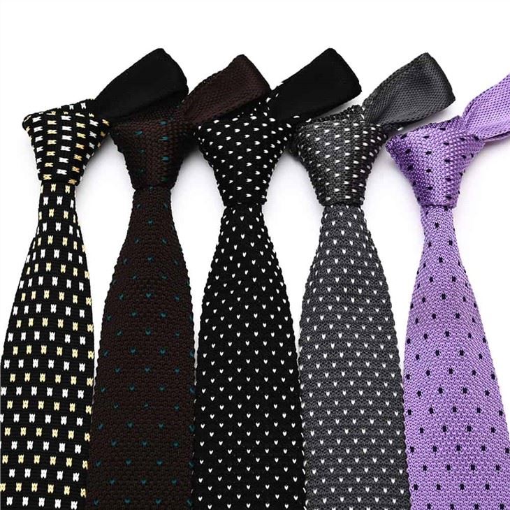 Uniseks Moda Yumshoq Qulay Elegant Yupqa zamonaviy Polka-DOT Trikotaj galstuk